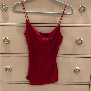 Satin cowl neck top